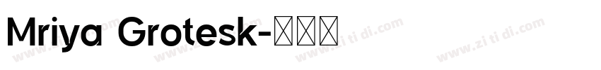 Mriya Grotesk字体转换